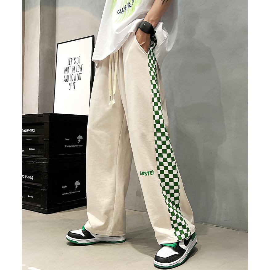 Pantalon de survêtement ample et ajusté au style urbain tricoté pour le sport.