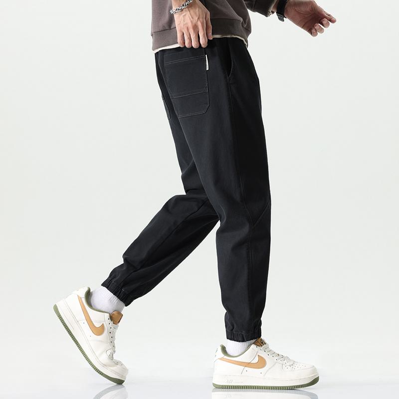Versatile Tapered Sports Elasticity Elastic Waist Casual Loose Fit Print Pants
