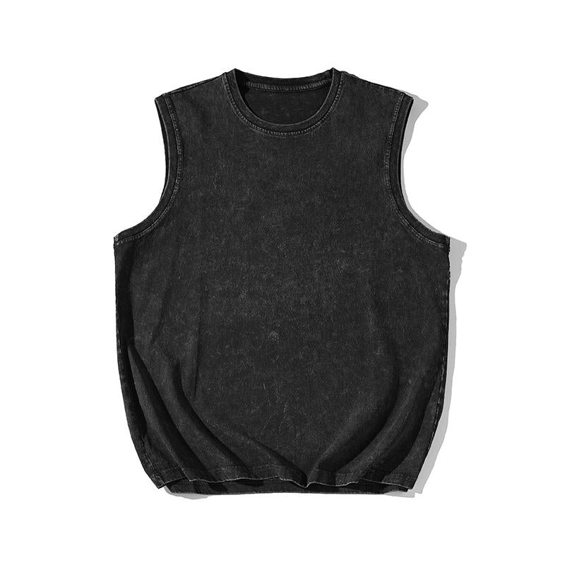 Plus Washed Out Embellishment Tank Top