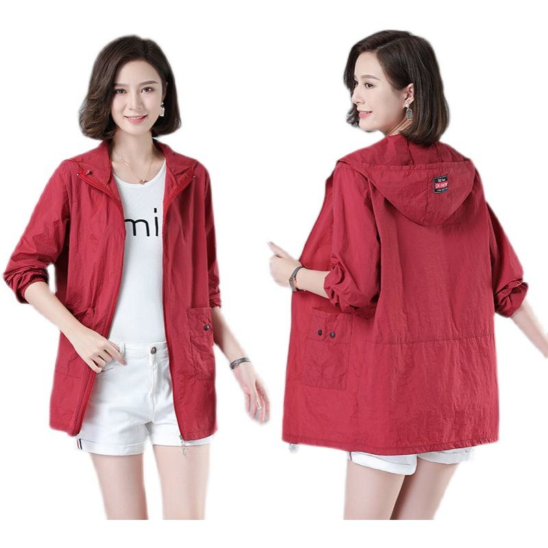 UV-Protective Silky Thin Thigh-Length Loose Fit Field Jacket