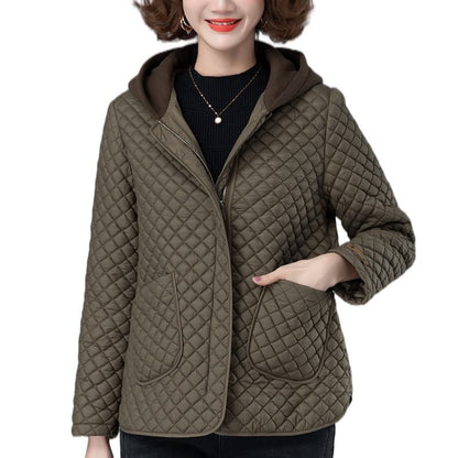 Quilted Casual Lightweight Loose Fit Hooded Jacket
