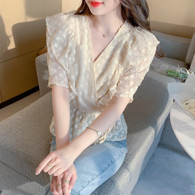 Lace Socialite Chiffon Korean Style Blouse