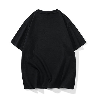 Vielseitiges, bedrucktes, bequemes, locker sitzendes T-Shirt aus reiner Baumwolle mit kurzen Ärmeln.