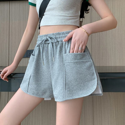 Pure Cotton Sports Solid Thin Casual Shorts