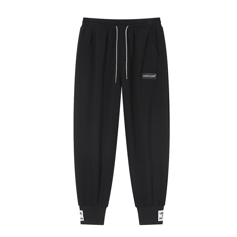 Trendy Knitted Casual Solid Color Sports Loose Fit Sweatpant