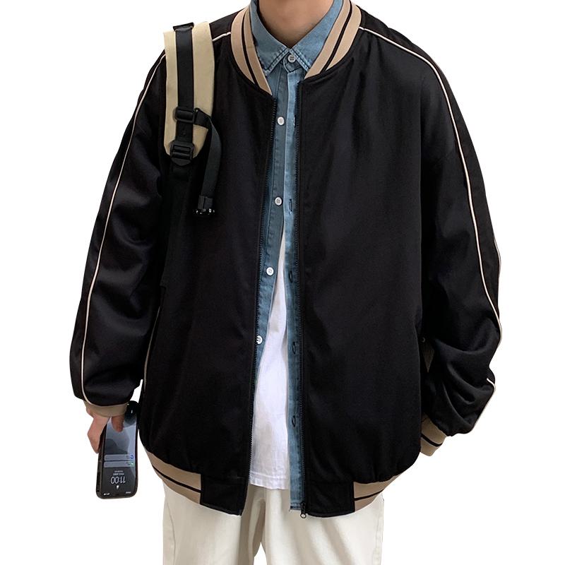 Baseball Collar Loose Fit Trendy Casual Varsity Jacket