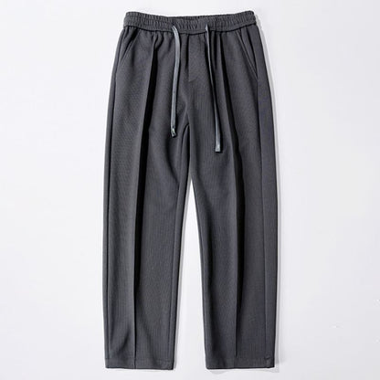 Pantalones amplios de punto cómodos con cintura elástica suelta y ajuste deportivo versátil de pierna recta y elasticidad.