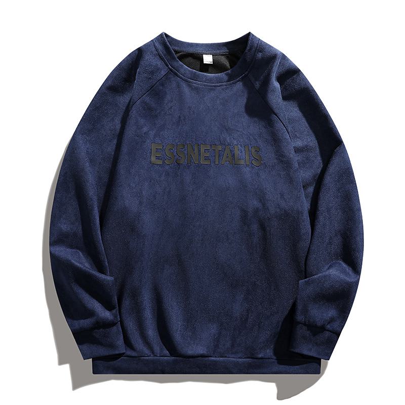 Print Letter Suede-Like Simplicity Versatile Sweatshirt