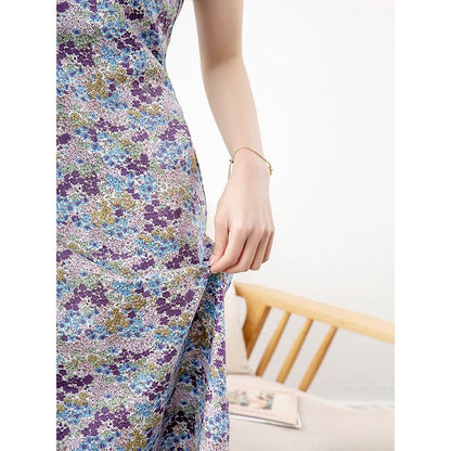 Versatile Floral Print Print Pastoral Dress