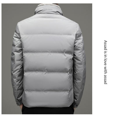 Thickened Lapel Collar Warmth White Duck Down Chic Down Jacket