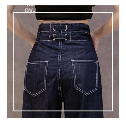 Lässige, gerade geschnittene, bodenlange Jeans mit schlichtem Design