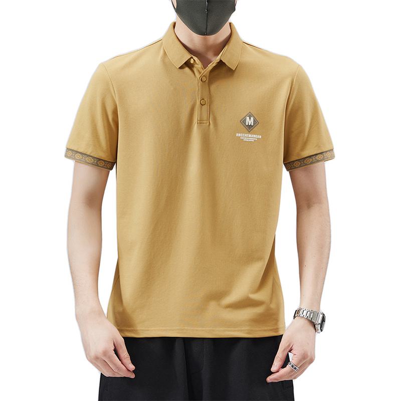 High Quality Elasticity Lapel Pure Cotton Short Sleeve Polo Shirt