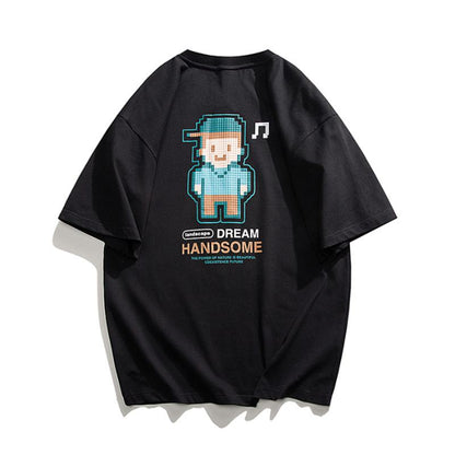Vielseitiges T-Shirt mit Rundhalsausschnitt und Buchstabendruck