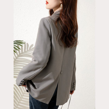 Gray Slim-Fit Versatile Casual Blazer