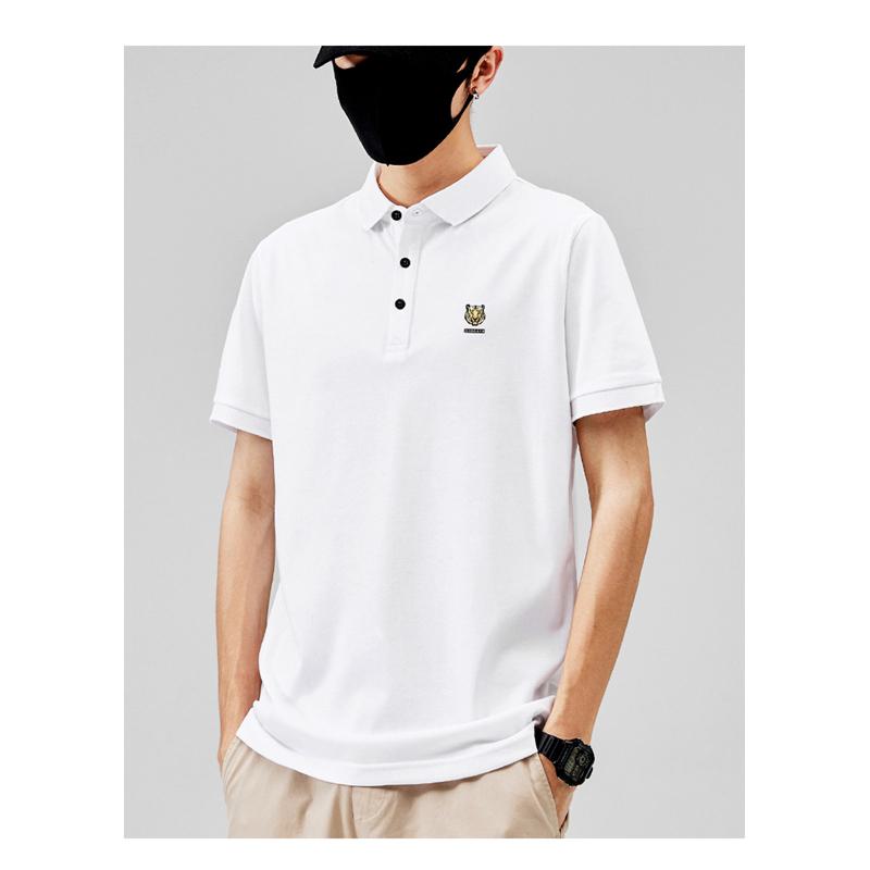Business-Polo-Shirt mit kurzem Seidenärmel, lässig und trendy, mit edlem, seidigem Glanz.