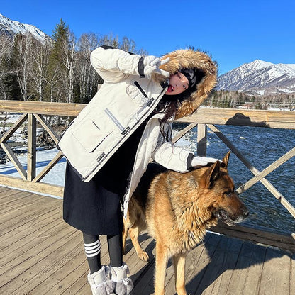 Parka estilo de trabajo a la altura del muslo