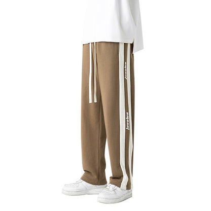 Pantalon de survêtement ample et ajusté en tricot droit style hip-hop.