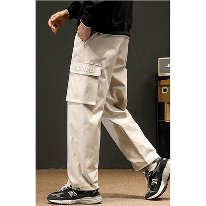 Casual Elasticity Tapered Street Style Thin Loose Fit Cargo Pants