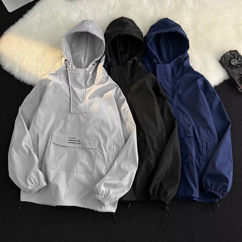 Trendy Casual Lazy Thick Hooded Windbreaker
