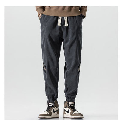 Pantalon de survêtement à taille élastique, coupe ample, chaud, polyvalent et élastique