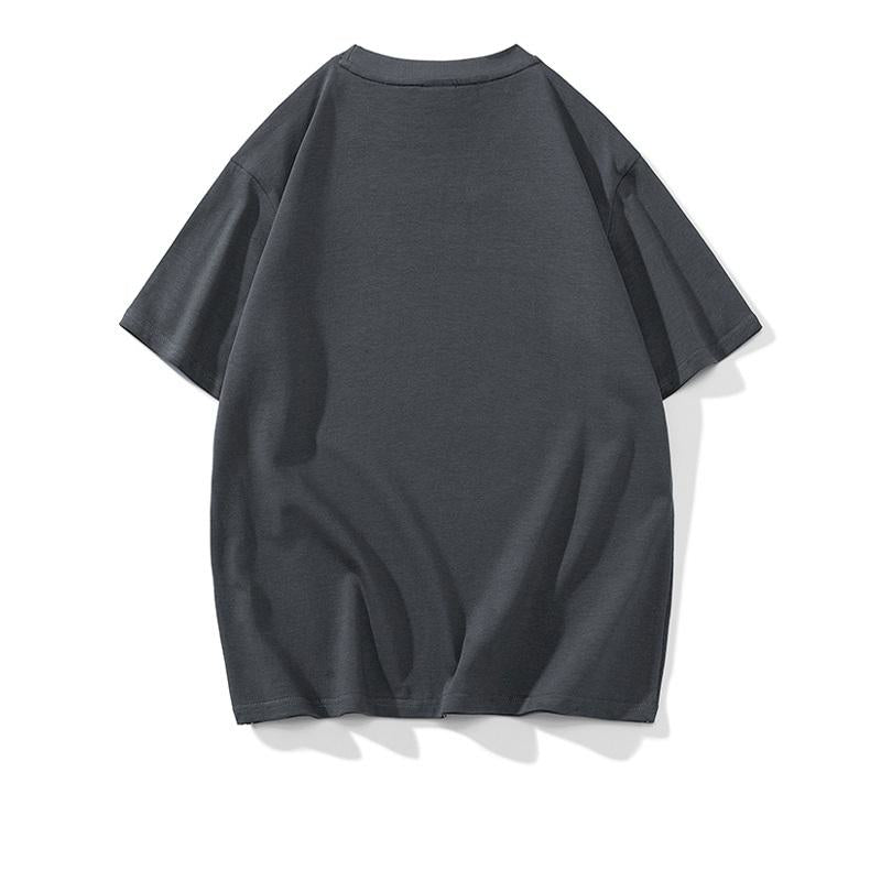 Tee-shirt en coton pur, confortable, tendance et polyvalent à col rond et manches courtes.