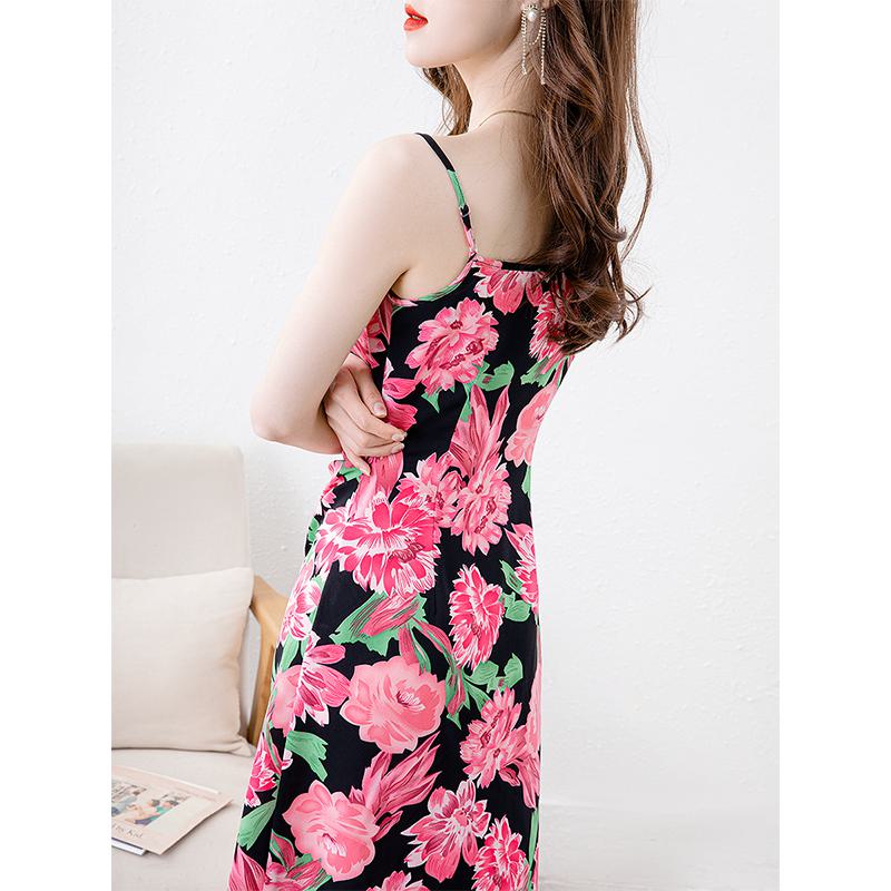Strapless Chic Flower Print Cami Dress