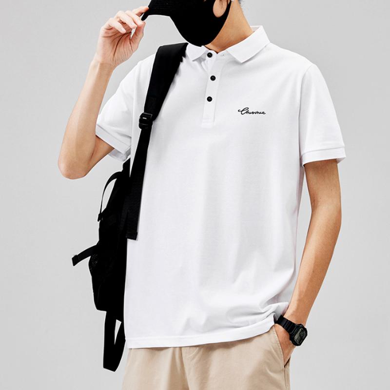 Trendiges Business-Polo-Shirt mit Seidenglanz und lässigem Tencel-Kurzarmkragen