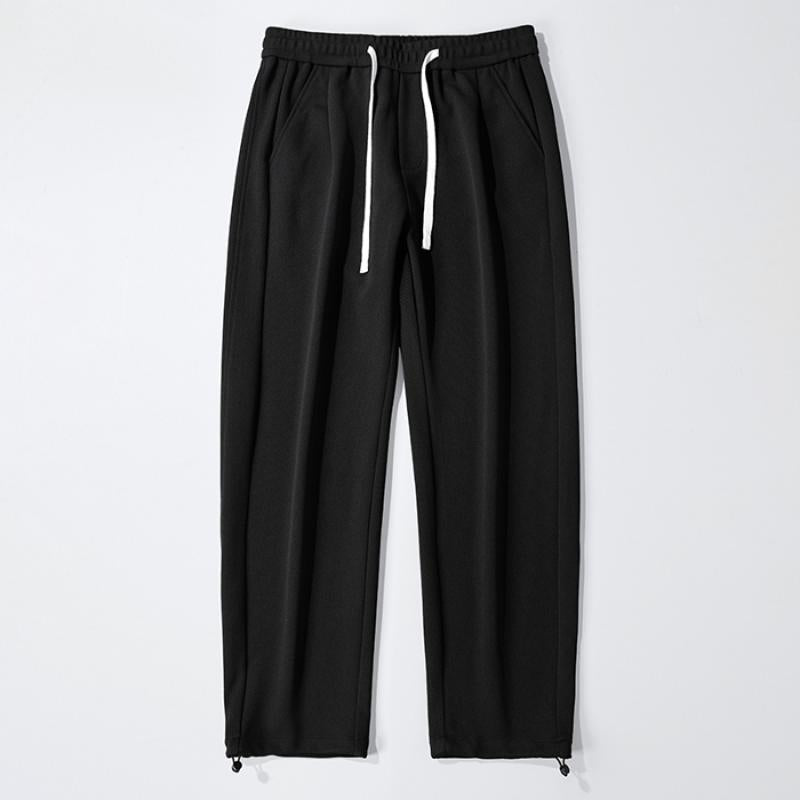 Wide-Leg Comfortable Knitted Loose Fit Sports Straight Versatile Elasticity Pants
