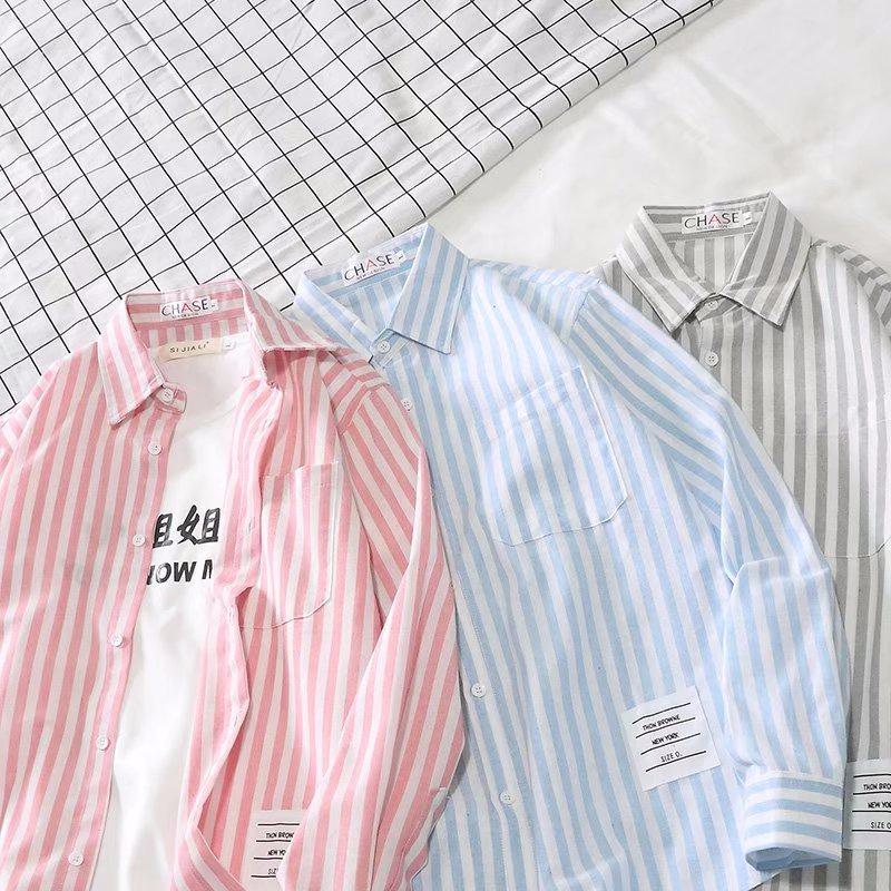 Loose-Fit Stripe Versatile Shirt