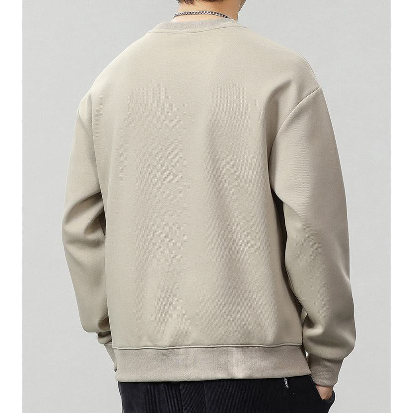 Round Neck Loose Fit Simplicity Men's Sweatshirt
