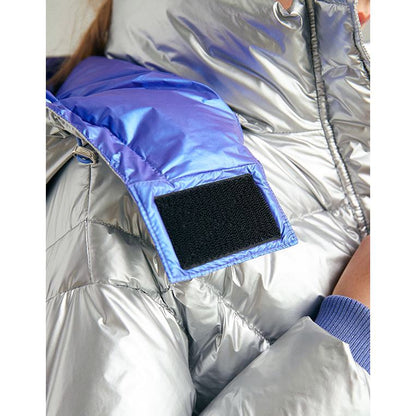Zip-Up Cropped Waterproof Down Jacket