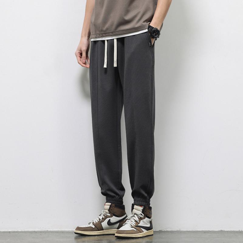 Trendy Houndstooth Casual Tapered Elasticity Sports Loose Fit Sweatpant
