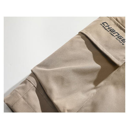 Versatile Drawstring Waist Workwear Pocket Drape Feeling Cargo Shorts