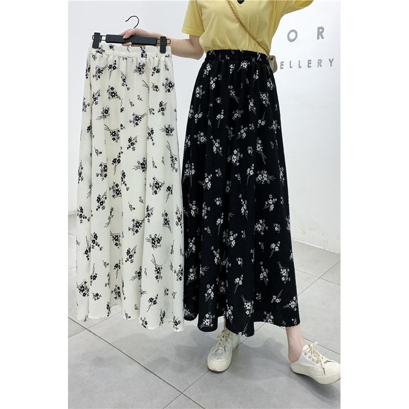 Ladylike Full-Skirt Simplicity Elastic Waist A-Line Mesh Skirt