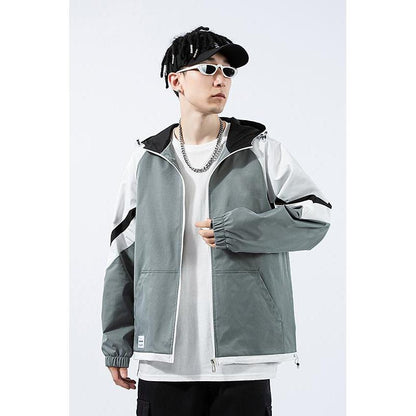 Trendy Versatile Casual Workwear Style Worn Outside Raincoat Hooded Jacket