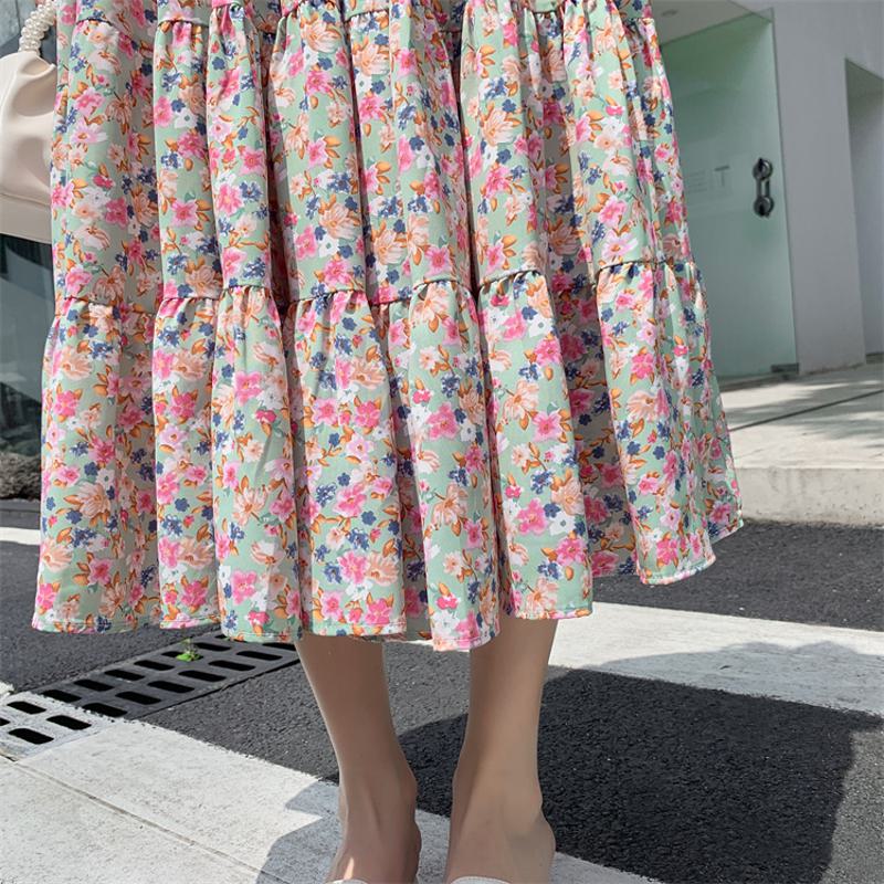 Patchwork Floral Full Skirt Fairy Mesh Skirt