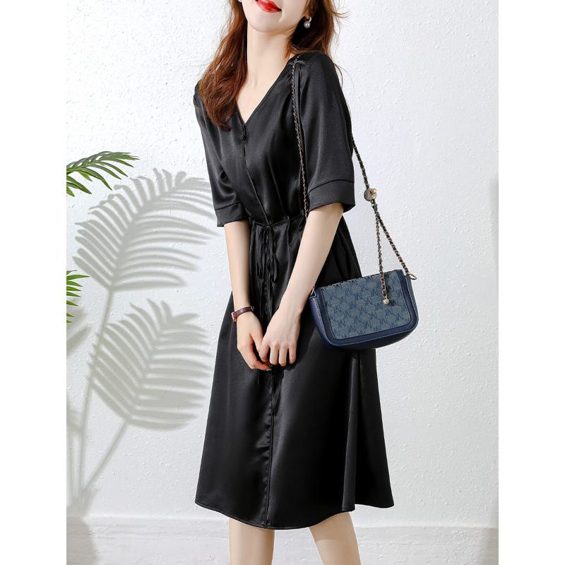 Exquisite Belted Slimming French Style Dress