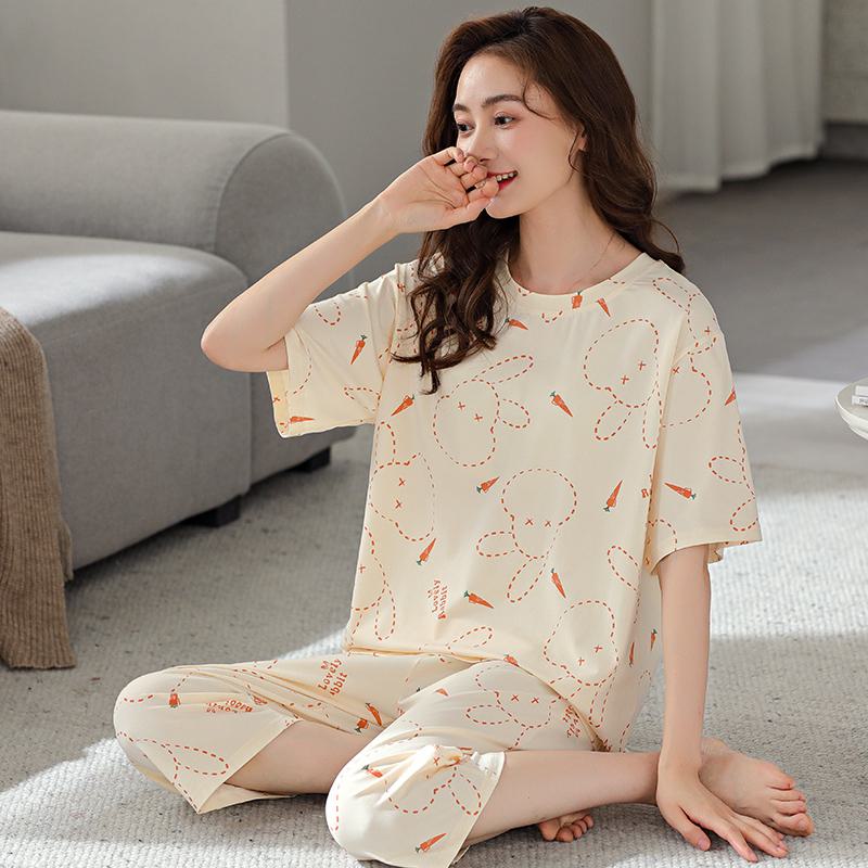 Bunny Round Neck Carrot Loose Fit Lounge Set