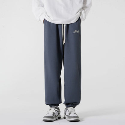 Elastic Waist Knitted Sports Tapered Sweatpant
