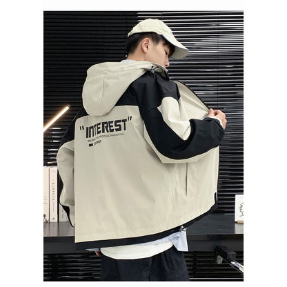 Casual Workwear Style Versatile Raincoat Hooded Jacket