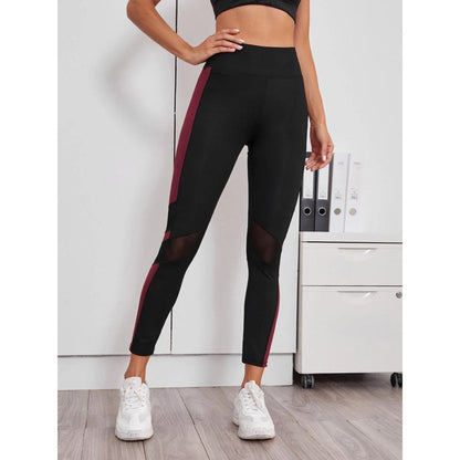 Yoga High-Waisted Tight-Fitting Slim-Fit Sports Running Patchwork Sports Leggings