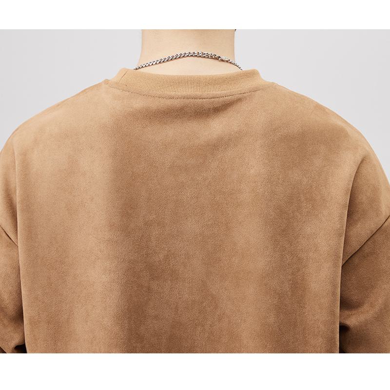 Sweatshirt tendance en coton pur avec col rond et imprimé de lettres