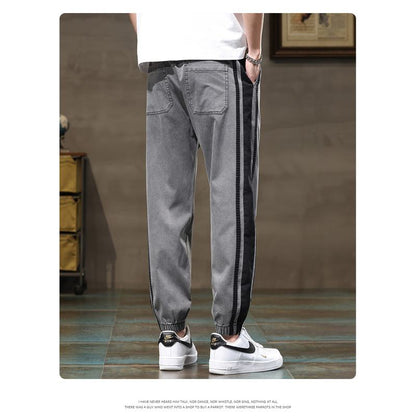 Pantalon polyvalent en lyocell et tencel avec bande tissée sur les côtés