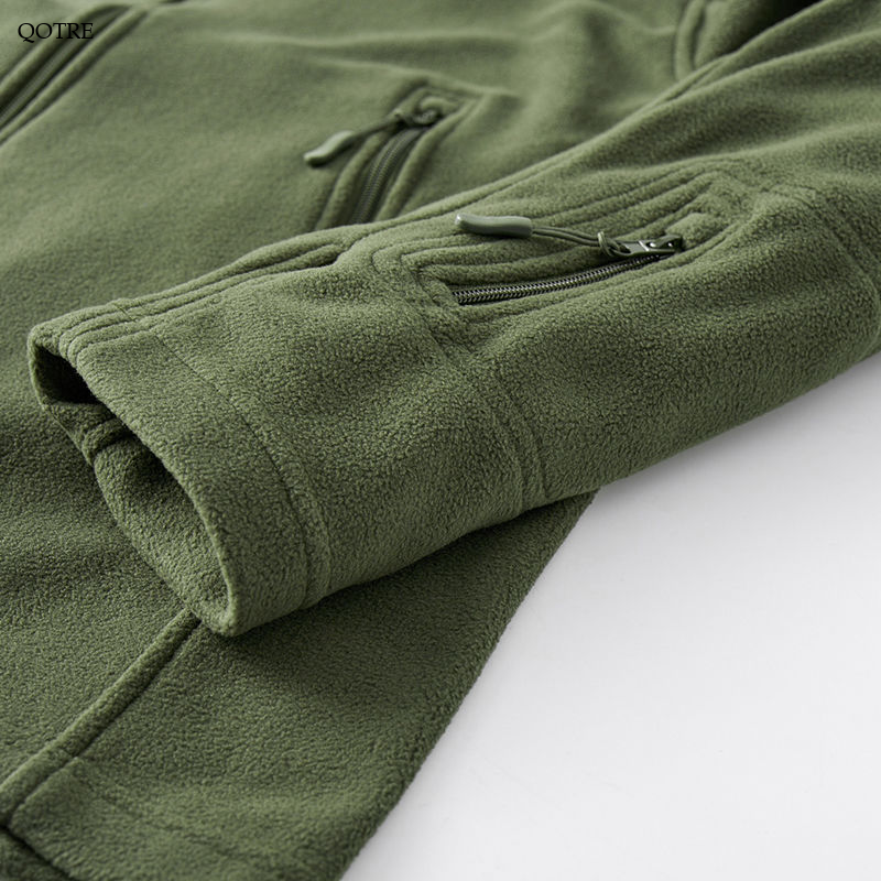 Fleece Breathable Solid Single-Layer Field Jacket