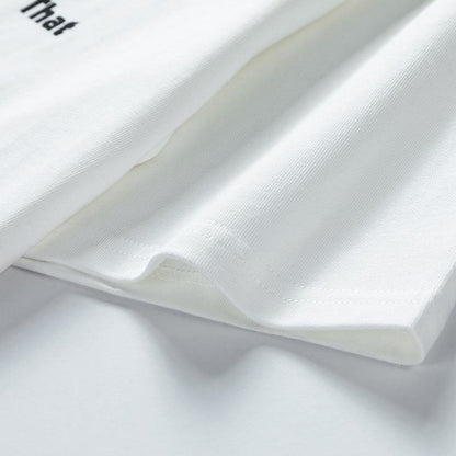 Locker geschnittenes, trendiges T-Shirt aus reiner Baumwolle mit Kurzarm und Buchstaben-Print