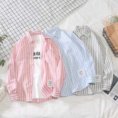 Loose-Fit Stripe Versatile Shirt