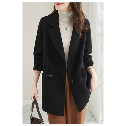 Thickened Chic Solid Color Loose Fit Car Coat