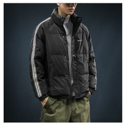 White Duck Down Stand-Up Collar Down Jacket