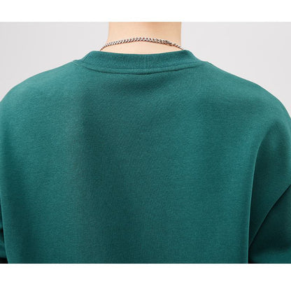Rundhals-Trendy-Buchstaben-Pure-Cotton-Print-Sweatshirt