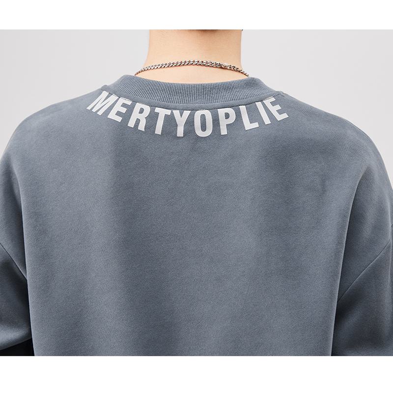 Trendiger Sweatshirt aus reiner Baumwolle mit Buchstabendruck